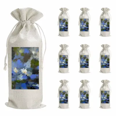 Water Lilies Wine Bags (Linen)