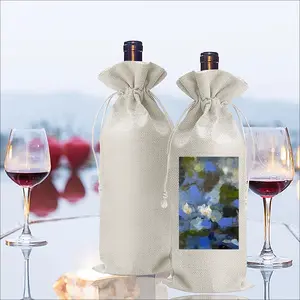 Water Lilies Wine Bags (Linen)