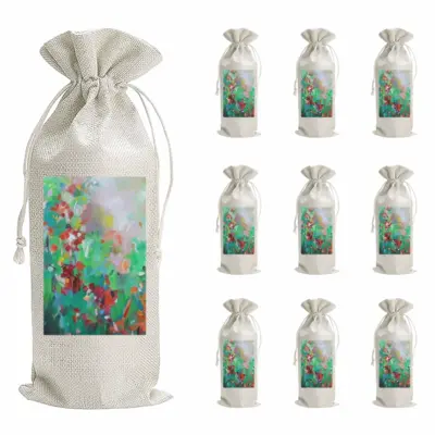 Summer Flowers Wine Bags (Linen)