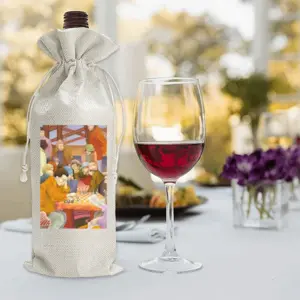 Birds Of A Feather Wine Bags (Linen)