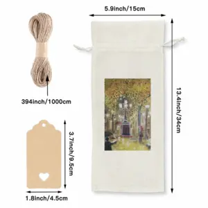 Barcelona On A Rainy Night Wine Bags (Linen)