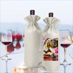 Ephemeral Face I Wine Bags (Linen)