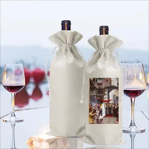 Jewish Wedding Wine Bags (Linen)