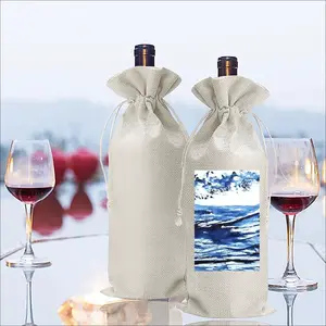 Abstraction Vibration Ii Wine Bags (Linen)