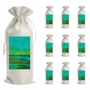 At Low Tide Wine Bags (Linen)