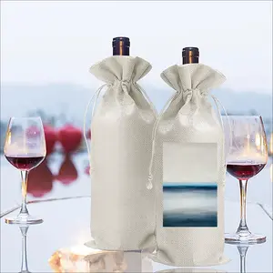 Untitled F Wine Bags (Linen)