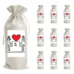 Love Is The Champion Wine Bags (Linen)