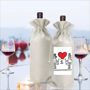 Love Is The Champion Wine Bags (Linen)