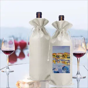 Harbor In The South Of France Wine Bags (Linen)