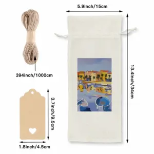 Harbor In The South Of France Wine Bags (Linen)