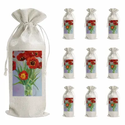 Tulips Wine Bags (Linen)