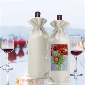 Tulips Wine Bags (Linen)