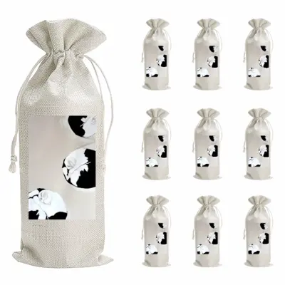 Cats Cosmos Wine Bags (Linen)