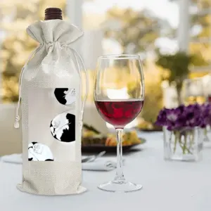 Cats Cosmos Wine Bags (Linen)