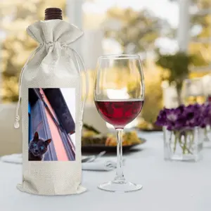 City Cat Wine Bags (Linen)