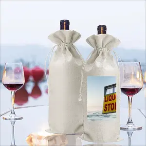 Liquor Store Wine Bags (Linen)