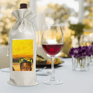 African Girls Wine Bags (Linen)