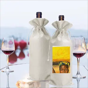 African Girls Wine Bags (Linen)