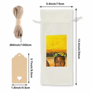 African Girls Wine Bags (Linen)