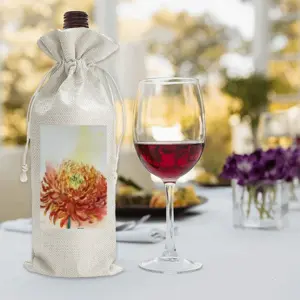 Autumn Flower Wine Bags (Linen)