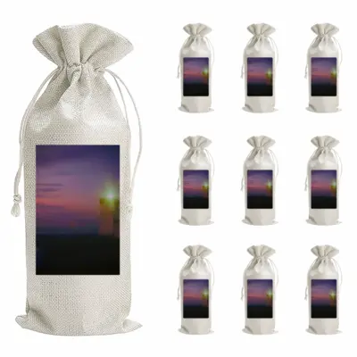 Colourful Evening From Duncansby Lighthouse Wine Bags (Linen)