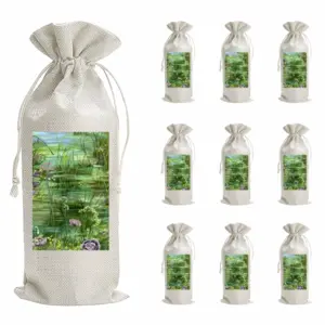 Pond Interior Gift Idea Wine Bags (Linen)