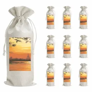 Setting Sun Of Tranquility Wine Bags (Linen)