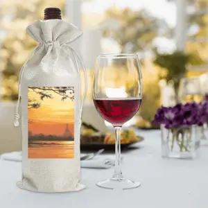 Setting Sun Of Tranquility Wine Bags (Linen)