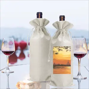 Setting Sun Of Tranquility Wine Bags (Linen)