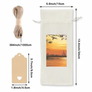 Setting Sun Of Tranquility Wine Bags (Linen)