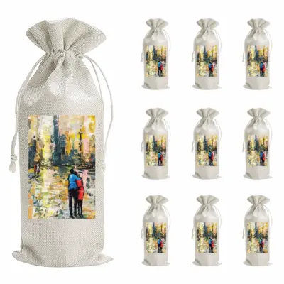 Lovers Walk Wine Bags (Linen)