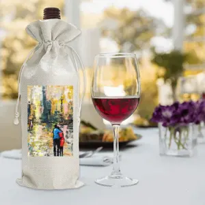 Lovers Walk Wine Bags (Linen)