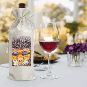 Monkey - Watercolor Animals Wild Interior Decor Gift Ideas Design Asian Wine Bags (Linen)