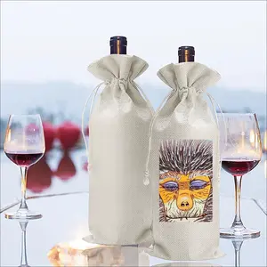 Monkey - Watercolor Animals Wild Interior Decor Gift Ideas Design Asian Wine Bags (Linen)