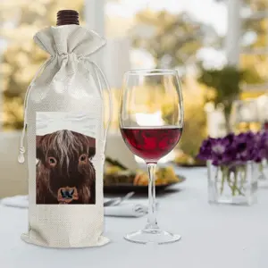 Bull - Red Bull Taurus Animals Buffalo Wild Wine Bags (Linen)