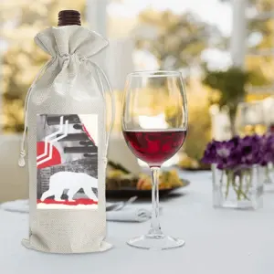 Wwf Polar Bear Wine Bags (Linen)