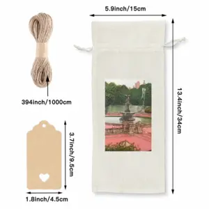 Bethesda Fountain Central Park New York City Wine Bags (Linen)