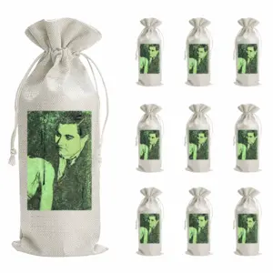 Violette Morris Green Wine Bags (Linen)