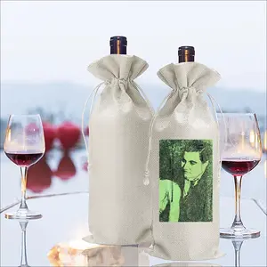 Violette Morris Green Wine Bags (Linen)