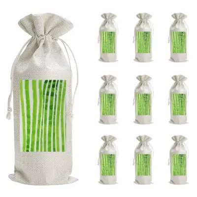 Green Lines Wine Bags (Linen)