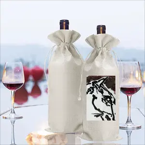 Two Profiles Wine Bags (Linen)