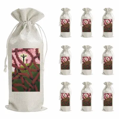 Calvary Through Thorns Wine Bags (Linen)