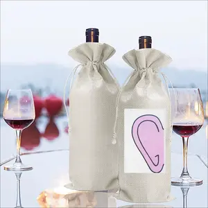 At Last A Picture I Can Talk To Wine Bags (Linen)