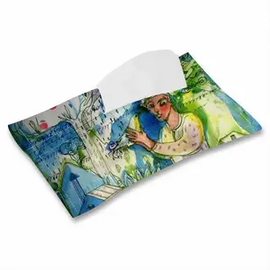 Boy With Bird Tissue Box (Linen)