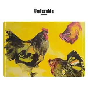 Rooster And Chickens Tissue Box (Linen)