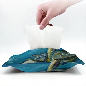 Caribbean Turtle 4 Tissue Box (Linen)