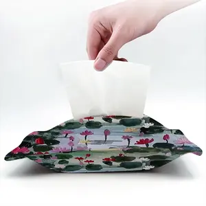 The Lotus Field Tissue Box (Linen)