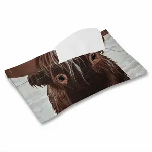 Bull - Red Bull Taurus Animals Buffalo Wild Tissue Box (Linen)