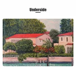 House With Red Roof Tissue Box (Linen)