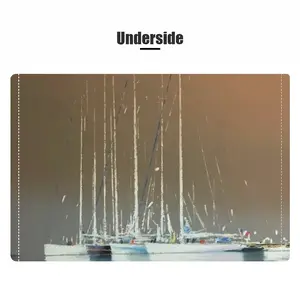 Sailboats In Ocre Tissue Box (Linen)